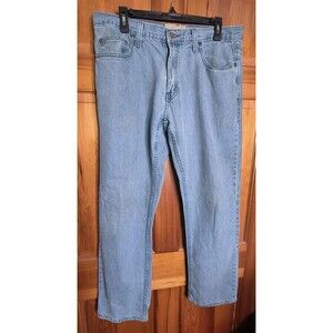 Red Camel Men’s High Rise Straight Blue Denim Jeans 36x32 (Fits 35x30)